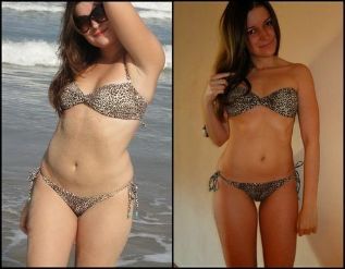 Fată înainte și după dietă Favorite